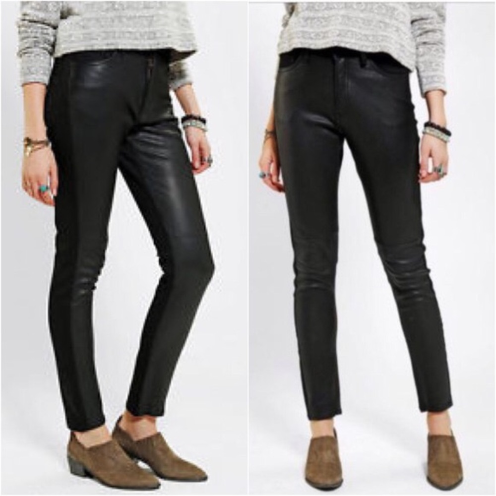 NWOT COURTSHOP x BDG Faux leather front jeans